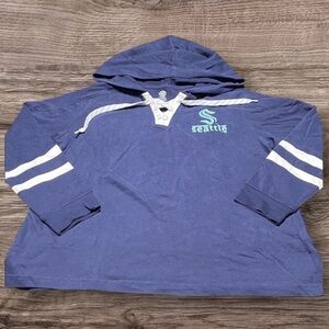 Seattle Kraken Navy Blue Hoodie Blue
